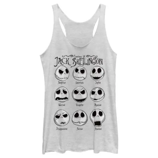 Women's The Nightmare Before Christmas Emotional Jack Racerback Tank Top image {3}