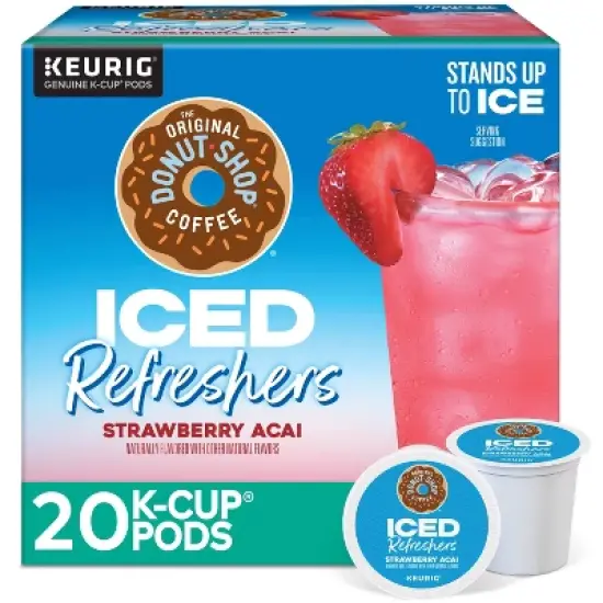 The Original Donut Shop Strawberry Acai Keurig K-Cup Iced Refresher Pods image {17}