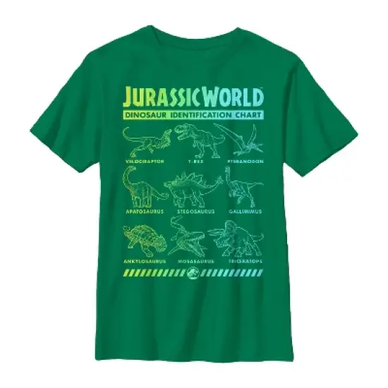 Boy's Jurassic World: Fallen Kingdom Dinosaur Identification Card T-Shirt image {2}