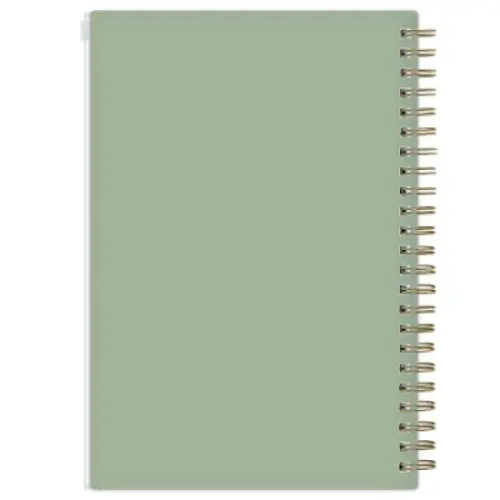 Blue Sky Brook Gossen Planner PP with Zip Pouch 5"x8" Weekly/Monthly Wirebound (15 Month) Green Check Undated image {10}