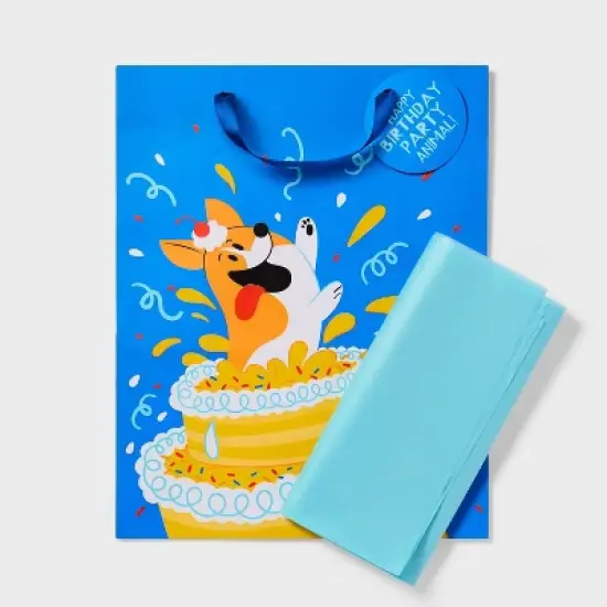 Large Birthday Cub Bag with Tissue - Spritz&trade; image {2}