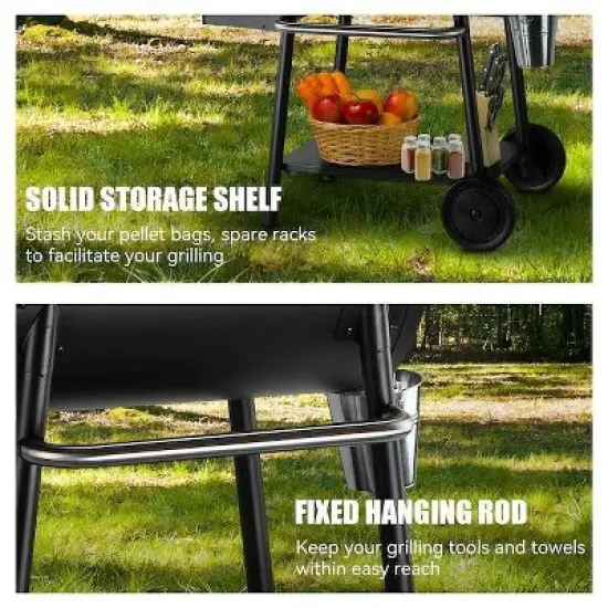 ZPG-550A2E Wood Pellet Grill BBQ Smoker Digital Control - Silver - Z Grills: Electric, 585 sq in Cooking Area image {4}