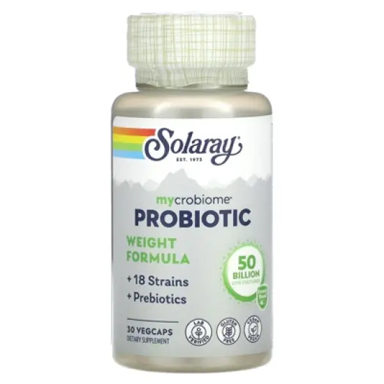 Solaray Mycrobiome Probiotic Weight Formula, 50 Billion, 30 VegCaps image {2}