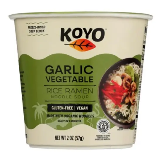Koyo Garlic Vegetable Ramen - Case of 6/2 oz image {1}
