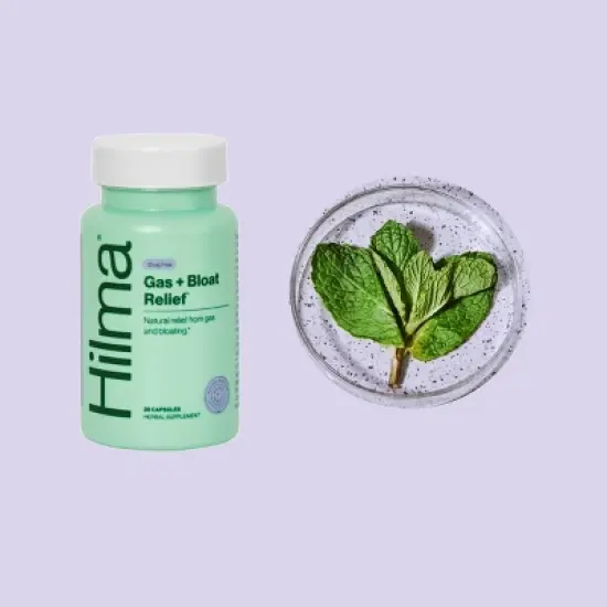 Hilma Gas & Bloat Relief Vegan Capsules - Natural Peppermint & Lemon Balm - 28ct image {1}