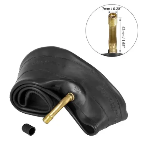 Unique Bargains Bent Ameriam Type Valve Bike Inner Tube Black 10"x2-2.125" image {2}