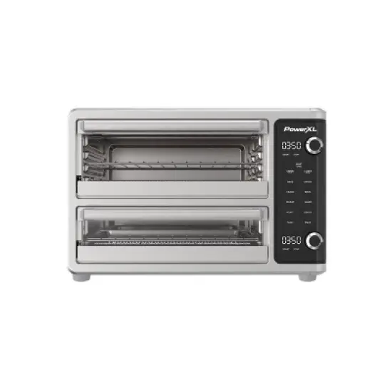 PowerXL SmartSynx 1700W Dual Door Toaster Oven and Air Fryer: Stainless Steel Countertop Convection, Dishwasher-Safe image {5}