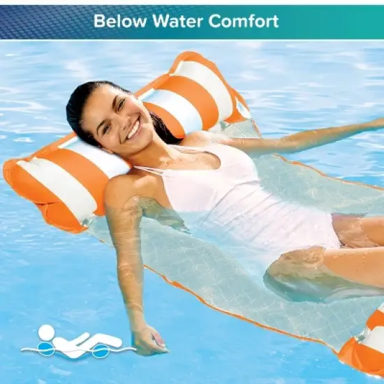 Aqua Leisure 4-in-1 Monterey Hammock Water Floats and Inflatables - Orange image {5}