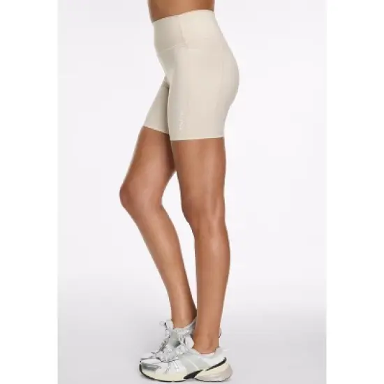 Peloton Women's Cadent High Rise Pocket Bike Short 7", Oatmeal image {1}