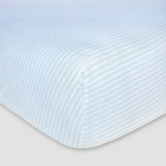 Burt's Bees Baby&reg; Organic Fitted Crib Sheet - Bee Essentials - Stripe image {3}