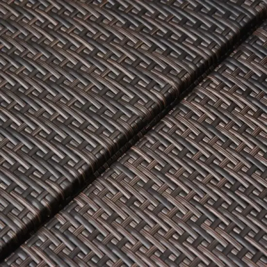 Outsunny 9-Piece Rattan Wicker Outdoor Patio Sectional Furniture Conversation Set with Modern Design, Thick Soft Cushions, Footstool & Tea Table image {5}