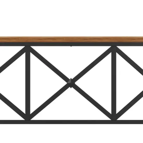 Ashford Metal Headboard Textured Black with Oak Finished Wood - Hillsdale Furniture image {8}