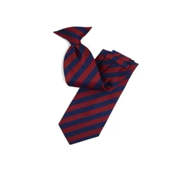 College 1/2" Striped Colored Woven Clip On Neck Tie image {14}