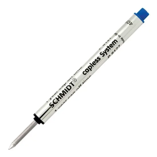 Schmidt 8127 Rollerball Short Capless Refill Medium Blue 2 Pack (SC58132) image {2}