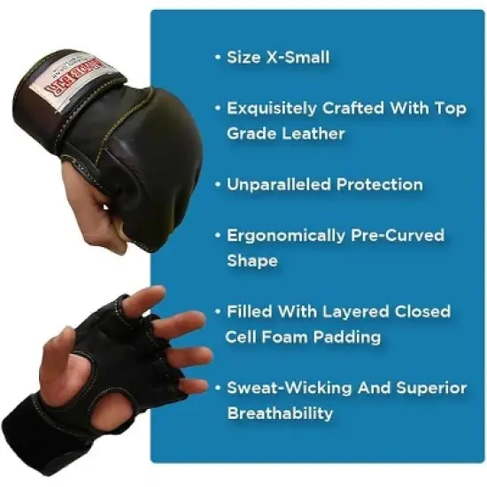 Amber Fight Gear Ultimate Performance Boxing Gloves Unmatched Power, Precision, Durability, and Comfort in The Ring, Black, X-Small image {4}