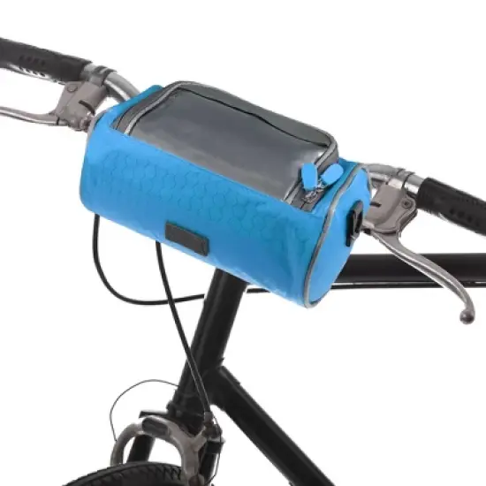 Unique Bargains Bike Handlebar Bag with Touch Screen Phone Holder Front Storage Bag 1 Pc image {1}