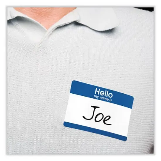 Avery Printable Adhesive Name Badges, 3.38 x 2.33, Blue "Hello", 100/Pack image {3}