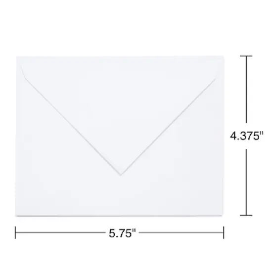 Staples Gummed Invitation Envelopes 5 3/4" x 4 3/8" White 250/Box (266767N) image {2}