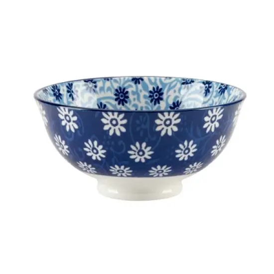 Certified International Set of 6 13pc Carnival All Purpose Bowls Blue image {6}