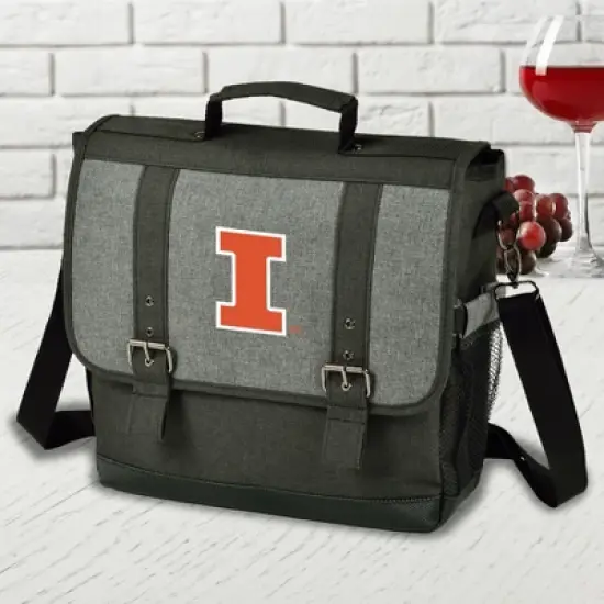 NCAA Illinois University Fighting Illini Wine And Cheese Cooler w/ Table And Accessories image {5}