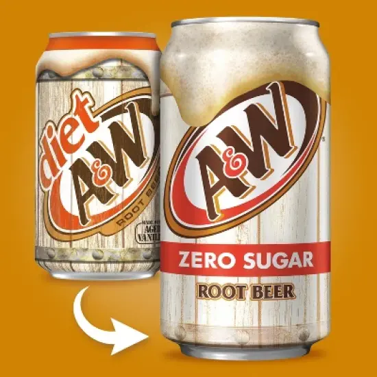 A&W Root Beer Zero Sugar Soda - 12pk/12 fl oz Cans image {2}