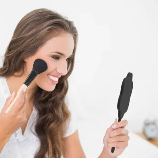 Unique Bargains Flower Shaped Handheld Mirror 1 Pc image {2}