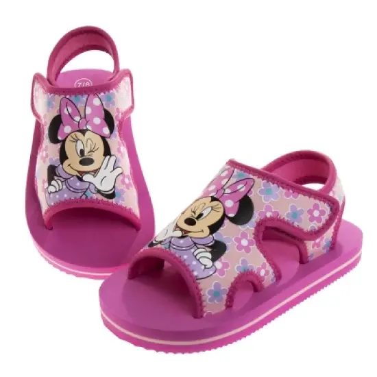 Disney Minnie Mouse Toddler Girls Hook and Loop Sandals image {1}
