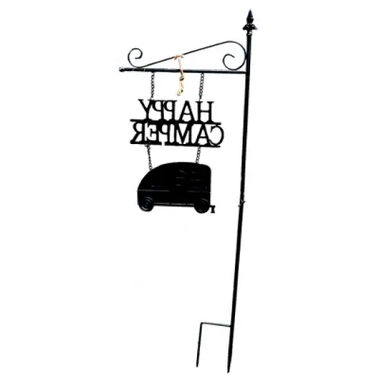 Home & Garden 32.0" Happy Camper Poke Vacation Site Decor Direct Designs International  -  Decorative Garden Stakes image {2}