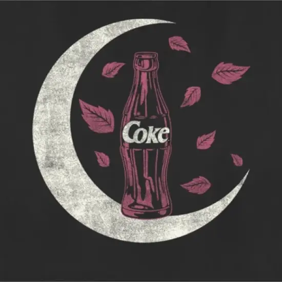 Women's Coca Cola Distressed Fall Crescent Moon T-Shirt image {1}