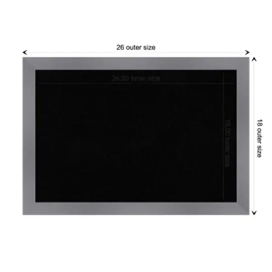 26"x18" Edwin Wood Frame Cork Board - Amanti Art image {9}