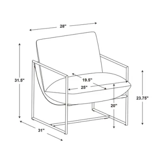 Metal Framed Sling Dorm Chair - Room Essentials&trade; image {6}