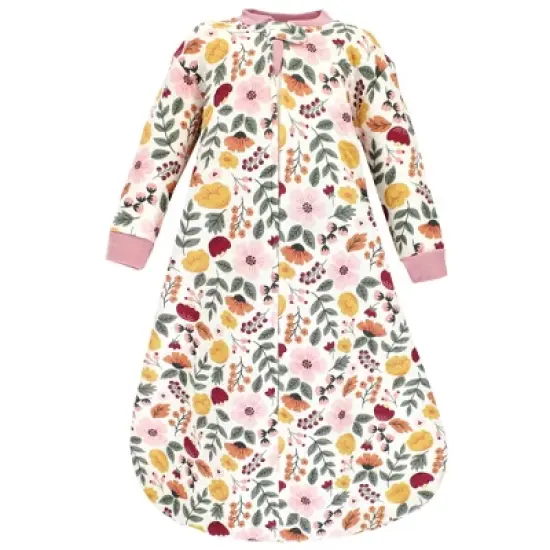 Hudson Baby Infant Girl Premium Quilted Long Sleeve Sleeping Bag and Wearable Blanket, Fall Botanical image {2}