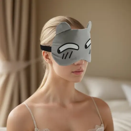 Unique Bargains Soft Cartoon Cunning Expression Sleep Mask 1 Pc image {1}