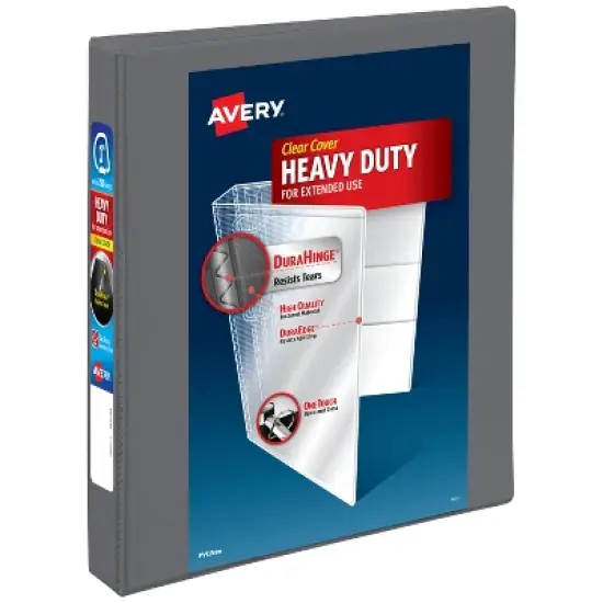 Avery Heavy-Duty View 1 Inch Binder, Dark Gray (79865) image {8}