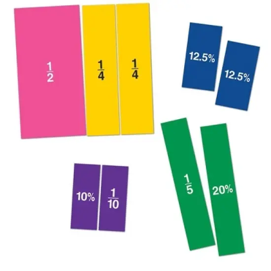 Learning Resources Double-Sided Magnetic Fraction Squares, 51 Pieces image {2}