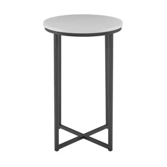 Vivian Glam X Leg Round Side Table - Saracina Home image {3}