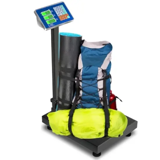 Costway 660lbs Weight Platform Scale Digital Floor Folding Scale Postal Shipping Mailing image {7}