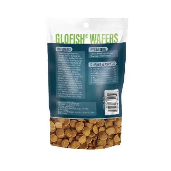 GloFish Wafers for Sharks and Cory Catfish Bottom Feeding Dry Fish Food - 1.58oz image {1}