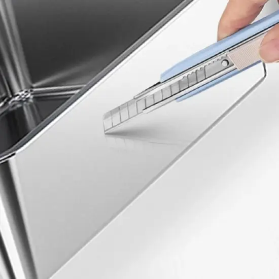 Stainless Steel Litter Box with Lid, Large Kitty Box, Enclosed Metal Litter Box with Removable Top & Litter Scoop, Tall Covered Dog Proof, 15.35'' image {5}