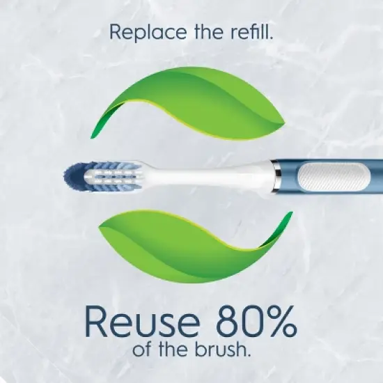 Oral-B Clic Toothbrush - Alaska Blue with 2 Replaceable Brush Heads and Magnetic Brush Mount image {7}