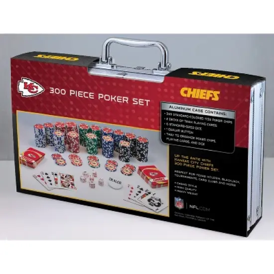 MasterPieces Casino Style 300 Piece Poker Chip Set - NFL Kansas City Chiefs image {4}
