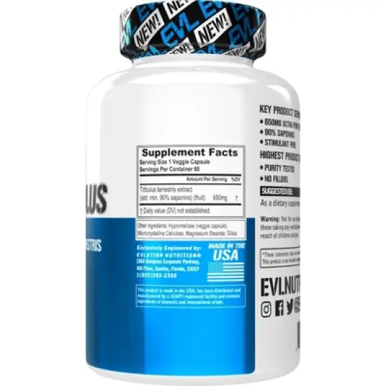 Evlution Nutrition Tribulus - Testosterone Support - 60 Servings image {1}