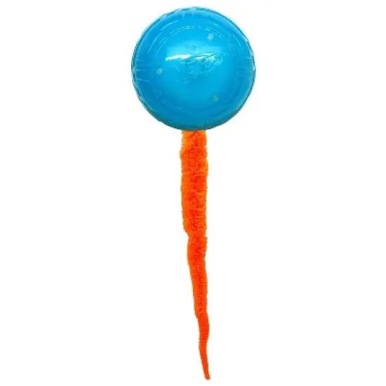 Nerf Cat Wiggle LED Ball with Tail Cat Toy - Blue/Orange - 3.5" image {1}