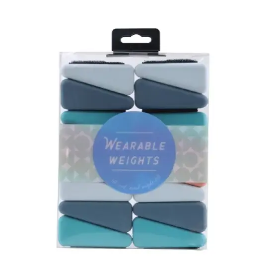 2pk Adjustable Weights: Vivitar Ankle & Leg Weights, 2 lbs Pair, Iron, Blue image {4}