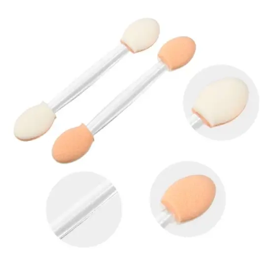 Unique Bargains Dual Sides Sponge Short  Brushes EyeShadow Applicators Clear 50 PCS image {2}