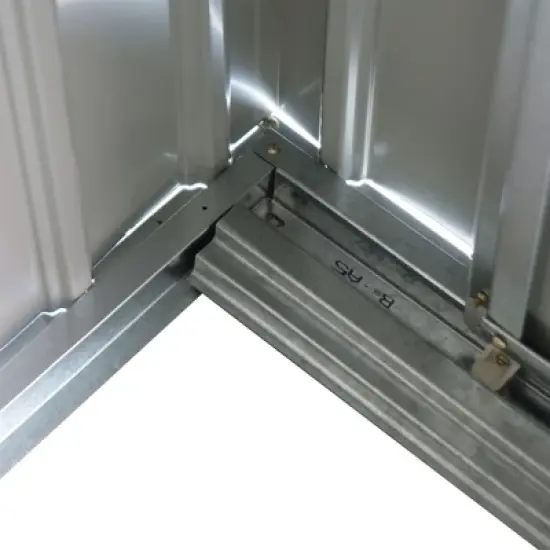 Outsunny 7' x 4' Steel Storage Shed Organizer, Garden Tool house with 4 Vents and 2 Easy Sliding Doors for Backyard, Patio, Garage, Lawn, Green image {5}