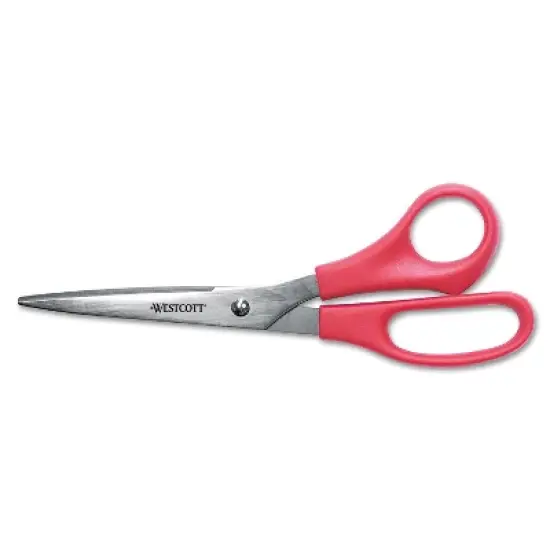 Westcott Value Line Stainless Steel Shears 8" Long Red 40618 image {5}