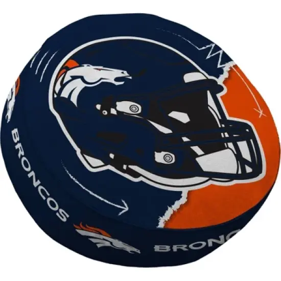 NFL Denver Broncos Split Helmet Circle Plushlete Pillow image {3}