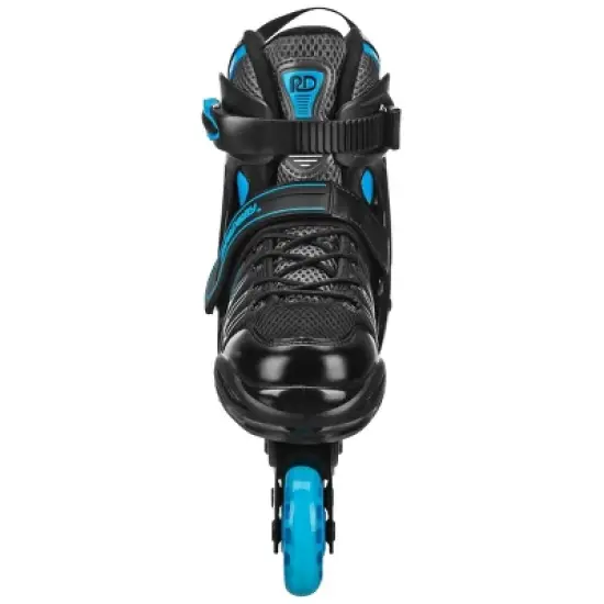 Roller Derby Custom Adult In-Fit Skates - Blue/Black 9-12: Adjustable, Padded Boot Shaft image {4}