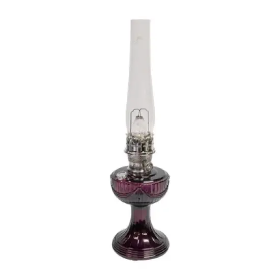 Aladdin Lincoln Drape Oil Lamp - Traditional Classic Indoor Oil or Kerosene Fuel Lamp, Bright White Light, Glass with Nickel Trim image {5}